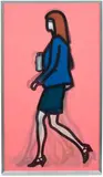 Julian Opie, Lawyer, from Walking in London 1 (C. 260), 2013-14, Lenticular acrylic panel comprised of four inkjet prints in colours, printed directly onto 20 lpi lenticular animating lenses, mounted to Dibond (as issued)