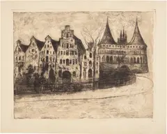 Lübeck (W. 227, S. 195) by Edvard Munch, 1903, Etching and aquatint, on cream wove paper, with full margins, sold Jan 2026