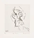 Frank Auerbach, Joe Tilson, from Six Etchings of Heads (H. 9), 1980, Etching, on Arches paper, with full margins