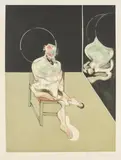 Francis Bacon, Seated Figure (after, Study for a Portrait 1981) (S. 5, T. 15), 1983, Etching and aquatint in colours, on Arches paper, with full margins