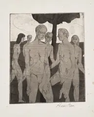 Six Figures (L. 16) by Richard Hamilton, 1940, Etching and aquatint, on Chantry laid paper, with full margins, sold Jan 2026