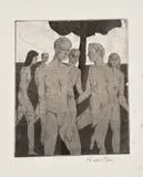Richard Hamilton, Six Figures (L. 16), 1940, Etching and aquatint, on Chantry laid paper, with full margins