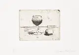 Euan Uglow, Wineglass, 1960, Etching, on wove paper, with full margins