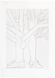 Louise Bourgeois, Untitled, plate 4 from Topiary: The Art of Improving Nature (MoMA 447), 1998, Etching and drypoint with hand-additions in pencil, on Magnani Incisione paper, with full margins