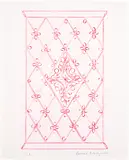 Louise Bourgeois, Where I Live (MoMA 519), 2007, Drypoint in red, on handmade wove paper watermarked LB , with full margins