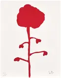 Louise Bourgeois, Les fleurs (The Flowers) (MoMA 698), 2009, Screenprint in red, on Magnani paper, the full sheet