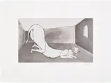 Louise Bourgeois, Champfleurette (The White Cat) (MoMA 133), 1994, Etching, aquatint and drypoint, on Somerset paper, with full margins