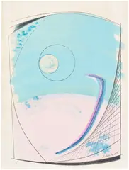 Barbara Hepworth, Winter Solstice, from Opposing Forms, 1970, Screenprint in colours, on TH Saunders paper, with full margins
