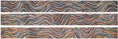 Sol LeWitt, Wavy Bands of Color (Triptych) (K. 1997.01), 1997, The complete set of three offset lithographs in colours, each on four joined sheets of Somerset Textured paper, the full sheets, with the original paper boards with printed artist's name