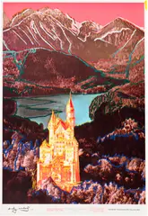 Neuschwanstein by Andy Warhol, 1987, Offset lithographic poster with screenprint in colours, on Varick rag paper, with full margins, sold Jan 2026