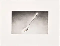 Ed Ruscha, Spooning (E. 72), 1973, Lithograph with hand-colouring in Revlon Blush of Mauve lipstick by Samantha Eggar, on Arches paper, with full margins