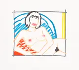 Tom Wesselmann, Monica Nude With Yellow Curtain (W.P.I. P91EA06), 1991, Aquatint in colours, on wove paper, with full margins
