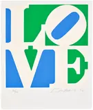 Robert Indiana, The Book of Love: one print, 1996, Screenprint in colours, on A.N.W. Crestwood Museum Edition paper, with full margins