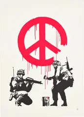 CND by Banksy, 2005, Screenprint in colours, on wove paper, with full margins, sold Jan 2026