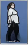 Julian Opie, Nurse, from Walking in London 1 (C. 263), 2013-14, Lenticular acrylic panel comprised of four inkjet prints in colours, printed directly onto 20 lpi lenticular animating lenses, mounted to Dibond (as issued)