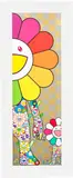Takashi Murakami, With Baby Flower, 2021, Screenprint in colours with cold-stamped gold and silver foil, on wove paper, with full margins