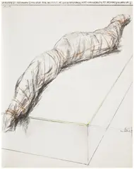 Wrapped Woman, Project for the Institute of Contemporary Art, Philadelphia (S. 63) by Christo & Jeanne-Claude, 1973, Screenprint in colours, on heavy wove paper, the full sheet, sold Jan 2026