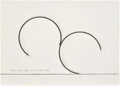 Bernar Venet, Position of Two Major Arcs of 257.5° Each, 1980, Lithograph, on wove paper, the full sheet