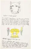 Andy Warhol, Calves Head Giant and Stewed Cepes, from Wild Raspberries (F. & S. IV.129), 1959, Offset lithograph with hand-colouring in watercolour, on laid paper, the full sheet