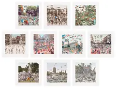 Peter Blake, The London Suite, 2012, The complete set of ten screenprints in colours, on Somerset paper, with full margins, the sheets loose (as issued), with title page and colophon, all contained in the original blue cloth-covered clamshell portfolio with printed artist's name and title