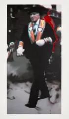 Richard Hamilton, The Orangeman (L. 174), 1990, Offset lithograph in colours with hand-colouring in Humbrol enamel, on JPP mould-made paper, with full margins