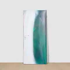 Katharina Grosse, Untitled, from Door Cycle, 2006, Unique acrylic painting in colours, on wooden door panel with metal hardware
