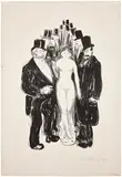 Edvard Munch, The Alley (Smuget, Die Gasse) (W. 43, S. 36), 1895, Lithograph, on lightweight greyish wove paper, with wide margins
