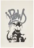 Banksy, Gangsta Rat (Dark Grey), 2004, Screenprint in colours, on wove paper, with full margins