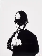 Banksy, Rude Copper, 2002, Screenprint, on wove paper, the sheet slightly trimmed