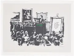 Morons by Banksy, 2006, Screenprint in colours, on Arches 88 paper, with full margins, sold Jun 2026