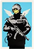 Banksy, Flying Copper, 2004, Screenprint in colours, on wove paper, the full sheet