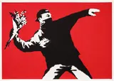 Banksy, Love Is In The Air, 2003, Screenprint in colours, on wove paper, with full margins