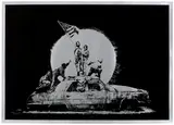 Banksy, Flag (Silver), 2006, Screenprint, on silver Chromolux paper, with full margins