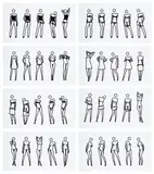 Julian Opie, Bijou Gets Undressed (C. 50-57), 2004, The complete set of eight screenprints, on Fedrigoni Sirio paper, with full margins