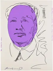 Andy Warhol, Mao (wallpaper) (F. & S. 125A), 1974, Screenprint in colours, on wallpaper, the full sheet