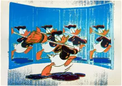 Andy Warhol, Anniversary Donald Duck (see F. & S. 360), 1985, Unique screenprint in colours, on Arches 88 paper, the full sheet