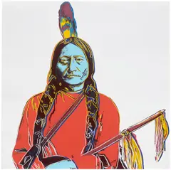 Andy Warhol, Sitting Bull (F. & S. IIIA.70), 1986, Screenprint in colours, on Lenox Museum Board, the full sheet