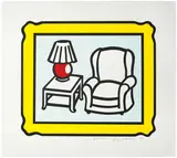 Roy Lichtenstein, Red Lamp (C. 279), 1992, Lithograph in colours, on BFK Rives paper, with full margins
