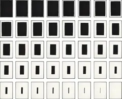 Sol LeWitt, Vanish (K. 1994.07), 1994, The complete set of 40 screenprints in black, on Fabriano paper, the full sheets loose (as issued), all contained in the original grey fabric-covered portfolio with embossed artist's name