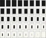 Sol LeWitt, Vanish (K. 1994.07), 1994, The complete set of 40 screenprints in black, on Fabriano paper, the full sheets loose (as issued), all contained in the original grey fabric-covered portfolio with embossed artist's name