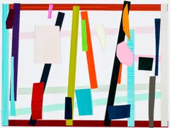 Imi Knoebel, Gartenbild 9 Ed. (Garden Image 9 Ed.), 2008/2015, Collage with acrylic in colours, on constructed plastic panels, mounted to Alu-Dibond (as issued)