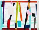 Imi Knoebel, Gartenbild 9 Ed. (Garden Image 9 Ed.), 2008/2015, Collage with acrylic in colours, on constructed plastic panels, mounted to Alu-Dibond (as issued)