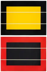 Donald Judd, Untitled (S. 259-260), 1994, The complete set of two woodcuts in colours, on Tosa Hanga laid paper, the full sheets