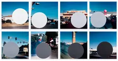 John Baldessari, National City Portfolio (W, 1, 2, 3, 4, 5, 6, B) (H. 81-88), 1996/2009, The complete set of eight colour photographs with hand-colouring in acrylic, on photo paper flush-mounted to Sintra board (as issued), with full margins