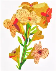Jonas Wood, Yellow Flower, from Greenpeace 50 Years Print Portfolio, 2022, Screenprint in colours, on Somerset Satin paper, with full margins