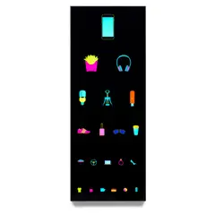 Michael Craig-Martin, Eye Test (C. 86), 2018, Pigment print in colours, on acrylic, mounted in an LED lightbox with black anodised aluminium frame (as issued)