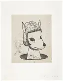 Yoshitomo Nara, Spockie (M. & S. E-2002-007), 2002, Etching and aquatint, with Chine-collé to wove paper, with full margins