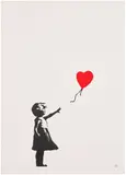 Banksy, Girl with Balloon, 2004, Screenprint in colours, on wove paper, with full margins