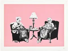 Banksy, Grannies, 2006, Screenprint in colours, on Arches 88 paper, with full margins