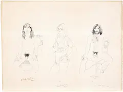 David Hockney, For the OZ Obscenity Fund, 1971, Offset lithograph, on J. Green paper, with full margins